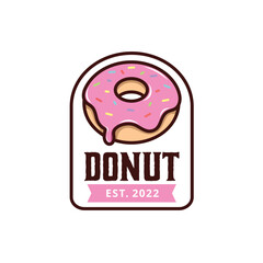 Donut logo. Simple donut logo. Donut logo template