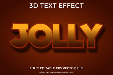 Jolly 3D,Text Effect, Editable 3D Text Style