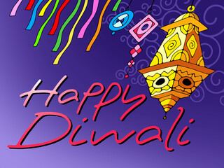 Fototapeta na wymiar Happy Diwali - graphic design