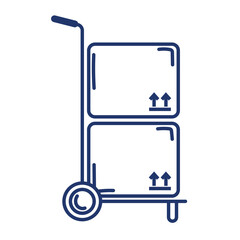 delivery cart with boxes