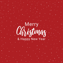 Simple Christmas card with red background