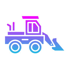 Loader Truck Glyph Gradient Icon