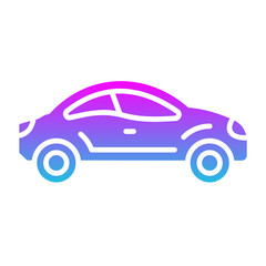 New Car Glyph Gradient Icon
