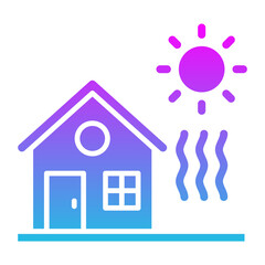 Heat Waves Glyph Gradient Icon