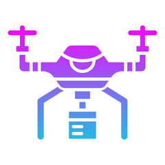 Drone Delivery Glyph Gradient Icon