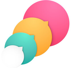 Abstract bubble speech color template