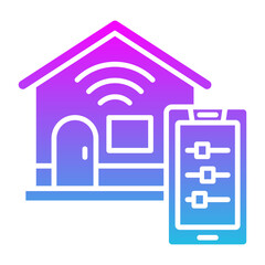 Home Control Glyph Gradient Icon