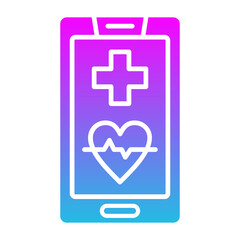 Medical App Glyph Gradient Icon