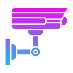 Cctv Camera Glyph Gradient Icon