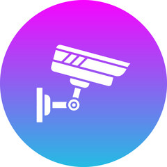 Surveillance Gradient Circle Glyph Inverted Icon