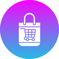 Retail Gradient Circle Glyph Inverted Icon