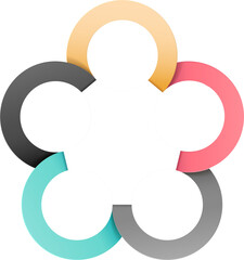 Abstract circle infographic template