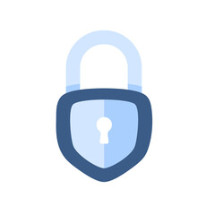 Unlocking the padlock with authentication technology. privacy protection concept