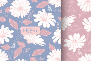 beautiful pastel color floral pattern collection
