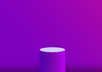 3d background products with purple tall spheres for displaying products. Gradient background to enhance the distinctiveness of the products to be placed.