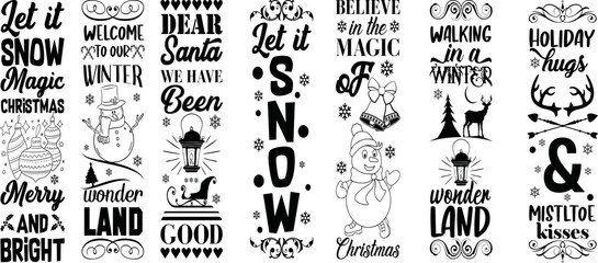 Christmas porch sign Bundle