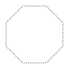 Octagon symbol dotted shape vector icon for creative graphic design ui element in a pictogram illustration