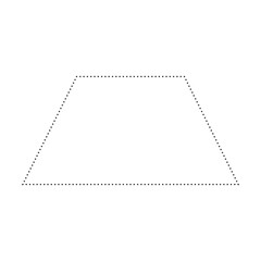 Trapezoid or Trapezium shape dotted symbol vector icon for creative graphic design ui element in a pictogram illustration