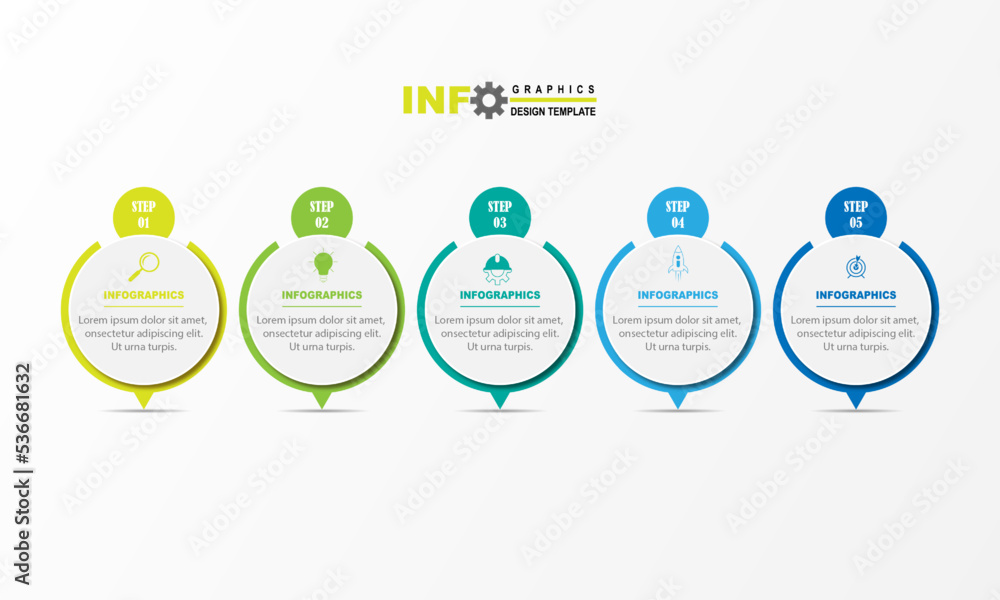 Poster vector infographic circle design template with 3 option or steps.