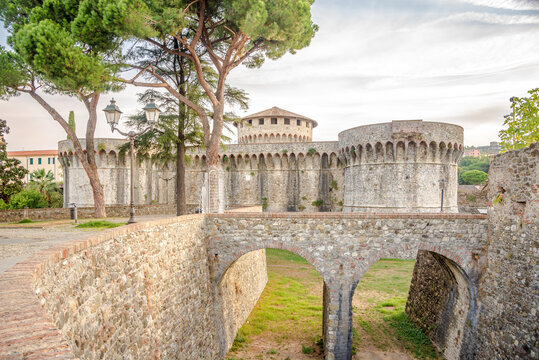 View at the Fortress of Sarzana in Liguria - Italy