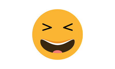 grinning squinting face emoji vector, grinning squinting face for website emoji