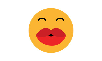 Kissing Face emoji vector, Kissing Face for website emoji