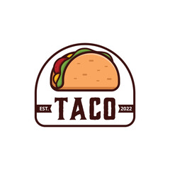 Tacos logo design icon, mexican street food logo.