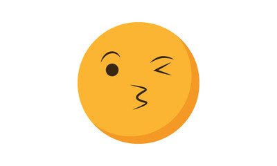 Kissing Face with Smiling Eyes emoji vector, Kissing Face with Smiling Eyes for website emoji