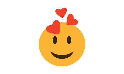 Smiling Face with Hearts emoji vector, Smiling Face with Hearts for website emoji