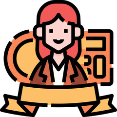 Accountant icon symbol element