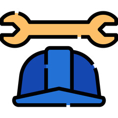 Safety hat icon symbol element