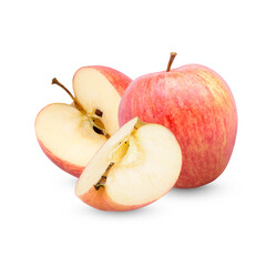 Fresh apple isolated on transparent background. (.PNG)