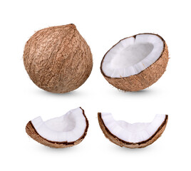 coconut isolated on transparent background. (.PNG)