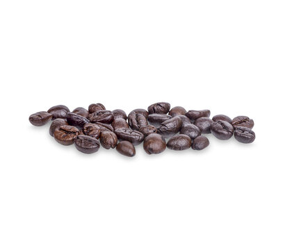 Coffee Beans Isolated On Transparent Background. (.PNG)