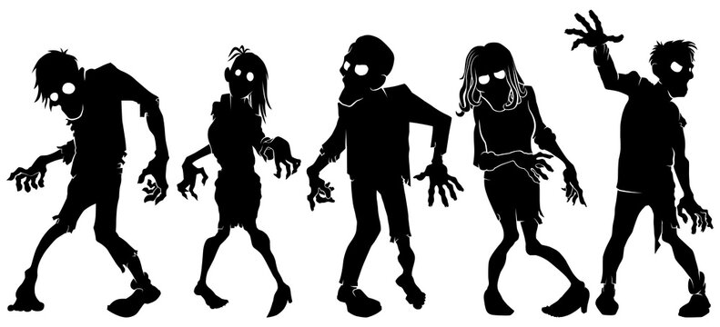 Zombie Silhouettes Set