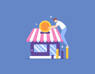 develop business and improve shop. property investment business. save to buy a shop. support small medium enterprises. financial assistance or funding. investors use money to help grow the business