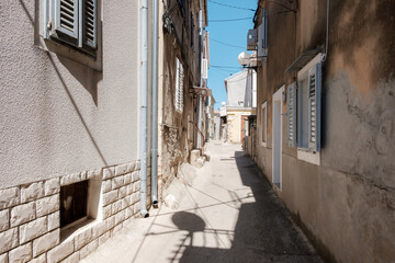 Streets of Omisalj, Island Krk, Croatia
