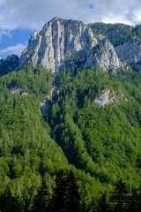 Mountain range in valley Kot, Kranjska gora, Slovenia © Metod