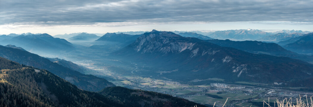 View from Trupejevo poldne / Techantiger mittagskogel, Slovenia, Austria, Karawanken, Karavanke