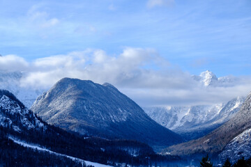 Dovje viewpoint in winter, Kranjska gora, Slovenia