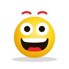 Art illustration Design Emoji face expression symbol emoticon of laugh 