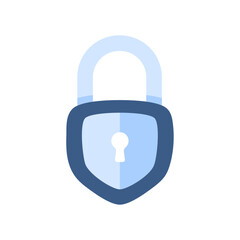 Unlocking the padlock with authentication technology. privacy protection concept