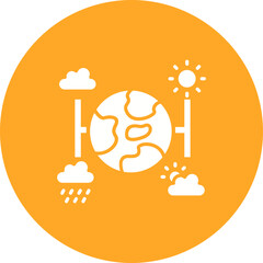 Climatization Multicolor Circle Glyph Inverted Icon