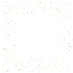 Gold Glitter Stars. Luxury Shiny Confetti.