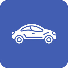 New Car Multicolor Round Corner Glyph Inverted Icon
