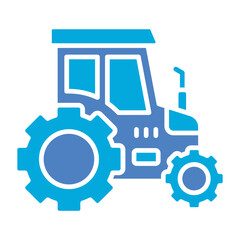 Tractor Glyph Two Color Icon