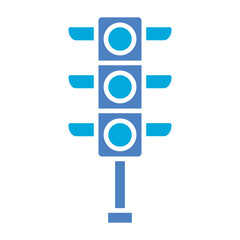 Fototapeta premium Traffic Light Glyph Two Color Icon