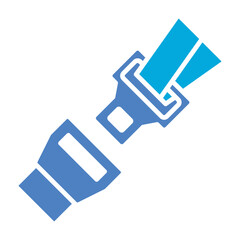 Seat Belt Glyph Two Color Icon