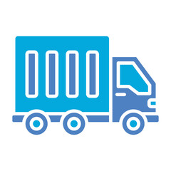 Truck Glyph Two Color Icon