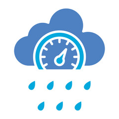 Pressure Glyph Two Color Icon